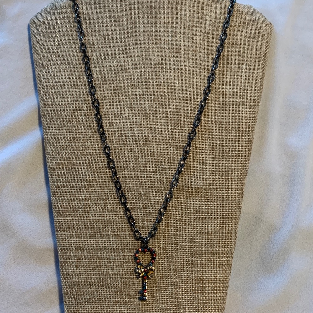 Gem Stone key necklace.